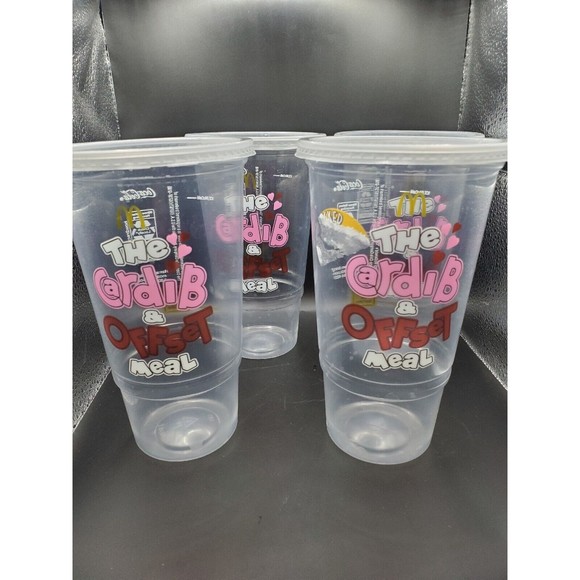 2023 McDonalds CARDI B & OFFSET Collectible Cup Size L With Cover Limited Editon - Picture 2 of 8
